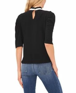 CeCe Women's Puff Sleeve Knit Top With Tie -Anne Klein Sales Store 22938561 fpx