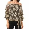 Vince Camuto Women's Off The Shoulder Bubble Sleeve Blouse