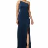 Adrianna Papell Women's One-Shoulder Slit-Front Gown