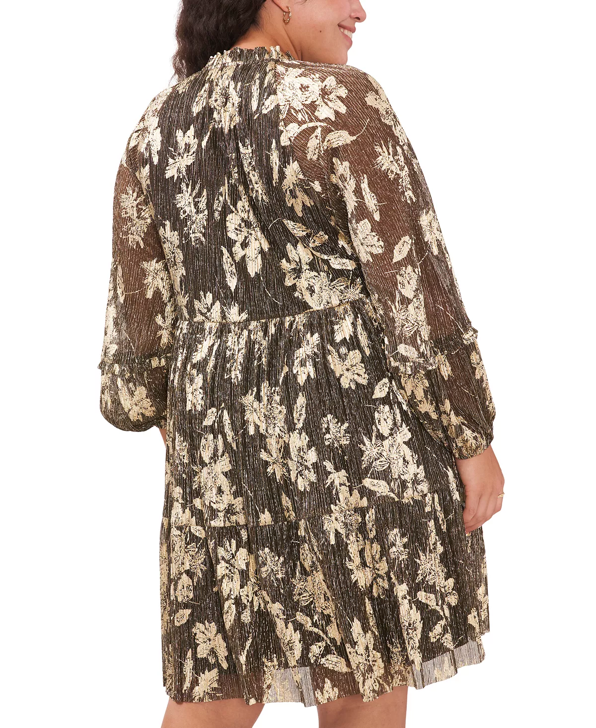 Vince Camuto Plus Size V-Neck Metallic Pullover Dress 3 Vince Camuto Plus Size V-Neck Metallic Pullover Dress - Image 3