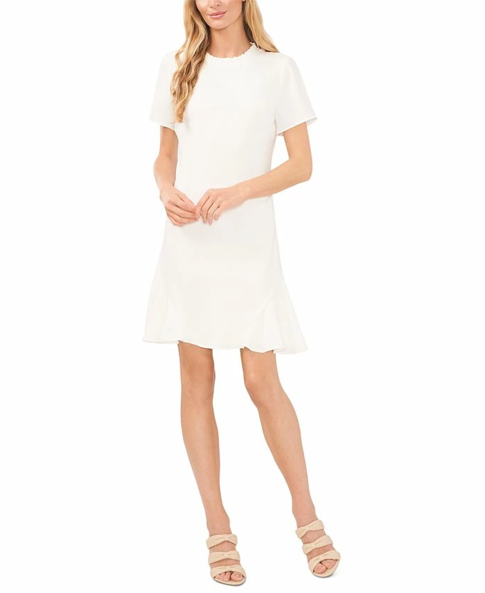 CeCe Women's A-Line Ruffled Neck Dress 1 CeCe Women's A-Line Ruffled Neck Dress