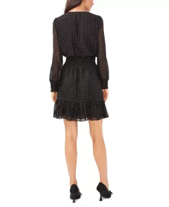 Vince Camuto Women's Long Sleeve Cross Front Dress With Ruffle Hem -Anne Klein Sales Store 22951376 fpx