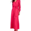 INC International Concepts Women's Surplice-Neck Smocked-Cuff Maxi Dress, Created For Macy's