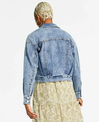 INC International Concepts Women's Cropped Denim Jacket, Created For Macy's 2 INC International Concepts Women's Cropped Denim Jacket, Created For Macy's - Image 2