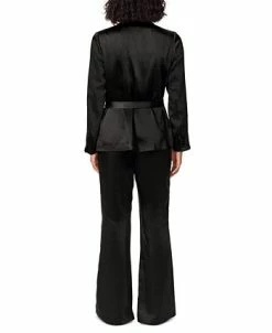 Sam Edelman Women's Lyra Belted Notched-Collar Satin Blazer -Anne Klein Sales Store 22980720 fpx