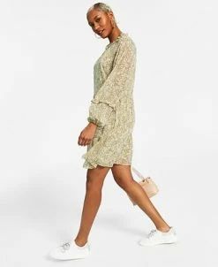 INC International Concepts Women's Metallic-Striped Chiffon Minidress, Created For Macy's -Anne Klein Sales Store 22981650 fpx