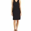 Anne Klein Women's Compression V-Neck Sheath Dress