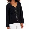INC International Concepts Women's Studded Top, Created For Macy's