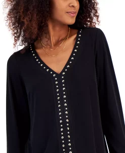 INC International Concepts Women's Studded Top, Created For Macy's -Anne Klein Sales Store 22986955 fpx