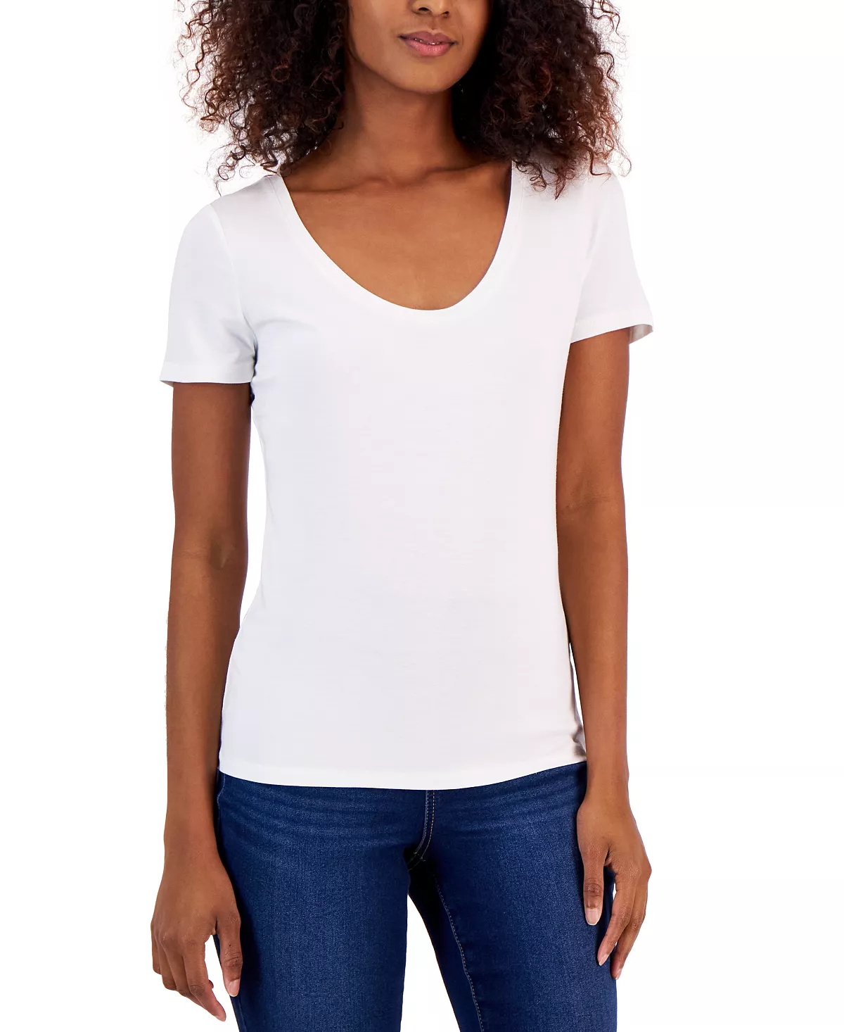 INC International Concepts Women's Scoop-Neck T-Shirt, Created For Macy's 1 INC International Concepts Women's Scoop-Neck T-Shirt, Created For Macy's