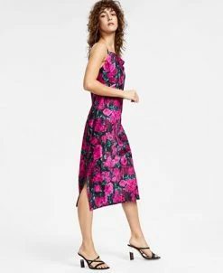 Bar III Women's Printed Sleeveless Midi Slip Dress, Created For Macy's -Anne Klein Sales Store 23009882 fpx