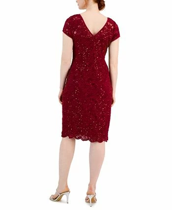 Connected Women's Embellished Lace Short-Sleeve Dress 2 Connected Women's Embellished Lace Short-Sleeve Dress - Image 2