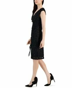 Connected Women's Metallic Cinched Side-Slit Dress -Anne Klein Sales Store 23019067 fpx