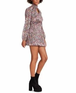 Steve Madden Women's Natalie Smocked Floral Mini Dress -Anne Klein Sales Store 23022167 fpx