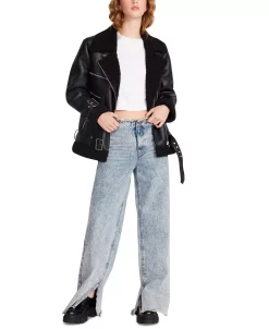 Steve Madden Women's Quinn Faux Leather Lined Moto Jacket 8 Steve Madden Women's Quinn Faux Leather Lined Moto Jacket -Anne Klein Sales Store 23022179 fpx