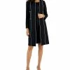 Kasper Women's Long Sleeve Seamed Topper Jacket & Sheath Dress