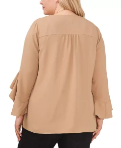 Vince Camuto Plus Size Flutter-Sleeve Top -Anne Klein Sales Store 23024271 fpx