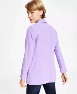 Bar III Women's Bi-Stretch Faux-Double-Breasted Jacket, Created For Macy's -Anne Klein Sales Store 23033402 fpx