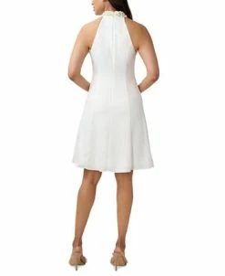 Adrianna Papell Women's Embellished Mock-Neck Fit & Flare Dress 5 Adrianna Papell Women's Embellished Mock-Neck Fit & Flare Dress -Anne Klein Sales Store 23033678 fpx