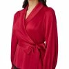 Adrianna Papell Women's Shawl-Collar Tie-Waist Wrap Shirt
