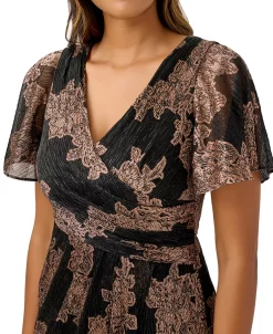 Adrianna Papell Women's Metallic Wrap Cocktail Dress -Anne Klein Sales Store 23033738 fpx