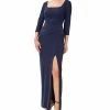 Adrianna Papell Women's Metallic Square-Neck Gown