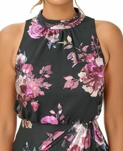 Adrianna Papell Women's Floral-Print Mock-Neck Gown -Anne Klein Sales Store 23034341 fpx