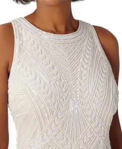 Adrianna Papell Women's High-Neck Embellished Sheath Dress -Anne Klein Sales Store 23034422 fpx