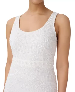 Adrianna Papell Women's Scoop-Neck Fringe-Trim Sheath Dress -Anne Klein Sales Store 23034509 fpx