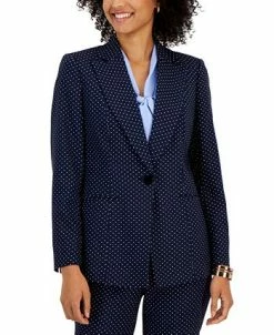 Kasper Women's Stretch Jacquard Dot-Print Blazer -Anne Klein Sales Store 23035464 fpx