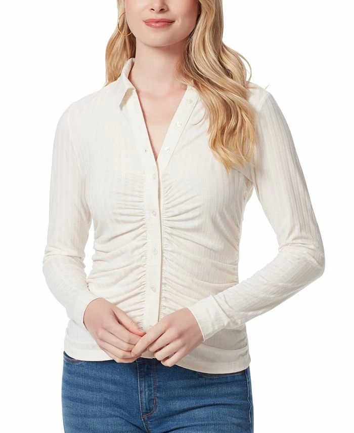 Jessica Simpson Women's Wren Collared Button-Up Top 1 Jessica Simpson Women's Wren Collared Button-Up Top