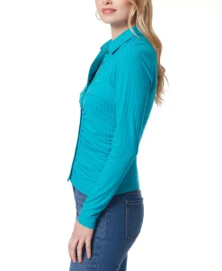 Jessica Simpson Women's Wren Collared Button-Up Top 13 Jessica Simpson Women's Wren Collared Button-Up Top -Anne Klein Sales Store 23046904 fpx