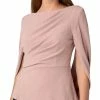 Adrianna Papell Women's Boat-Neck Cape-Sleeve Blouse