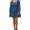 Sam Edelman Women's Lora Cotton Smocked Bustier Pullover Dress