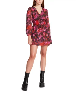 Steve Madden Diana Floral Chiffon Mini Dress -Anne Klein Sales Store 23101544 fpx