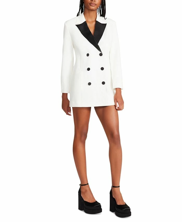 Steve Madden Lana Contrast Collar Tuxedo Dress 1 Steve Madden Lana Contrast Collar Tuxedo Dress