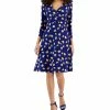 Kasper Women's Maura Printed Surplice-Neck Dress