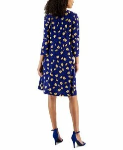Kasper Women's Maura Printed Surplice-Neck Dress -Anne Klein Sales Store 23109767 fpx
