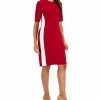 Kasper Women's Ellen Crewneck Side-Stripe Shift Dress