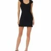French Connection Women's Mathilda Ribbed Knit Ruffled Bodycon Mini Dress