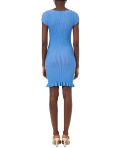 French Connection Women's Mathilda Ribbed Knit Ruffled Bodycon Mini Dress -Anne Klein Sales Store 23111052 fpx