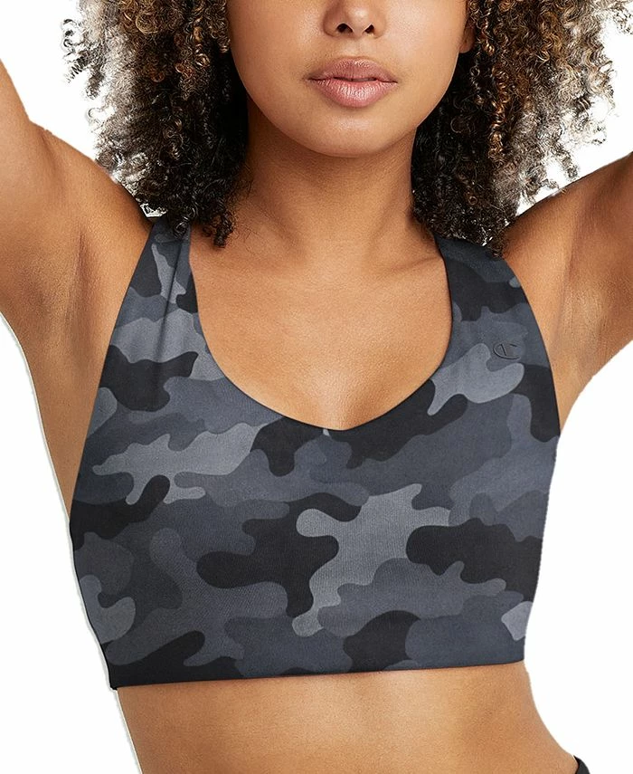 Champion Women's Soft Touch Camo Light-Support Sports Bra 1 Champion Women's Soft Touch Camo Light-Support Sports Bra