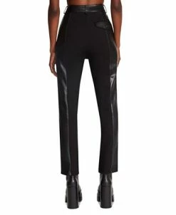 Steve Madden Women's Carson Mixed-Media Zipper-Trim Pants -Anne Klein Sales Store 23136866 fpx
