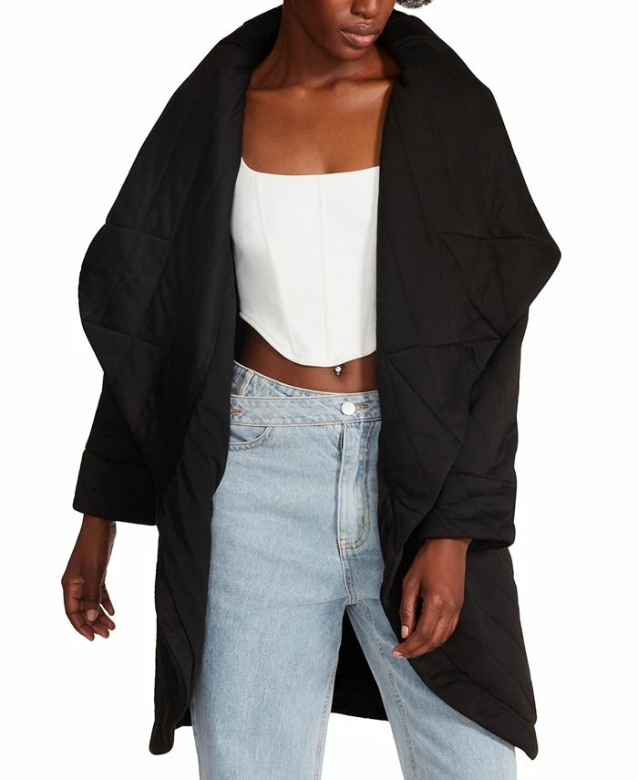 Steve Madden Women's Quilted Jones Open-Front Jacket 1 Steve Madden Women's Quilted Jones Open-Front Jacket