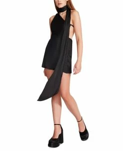 Steve Madden Women's Vava One-Shoulder Scarf-Neck Dress