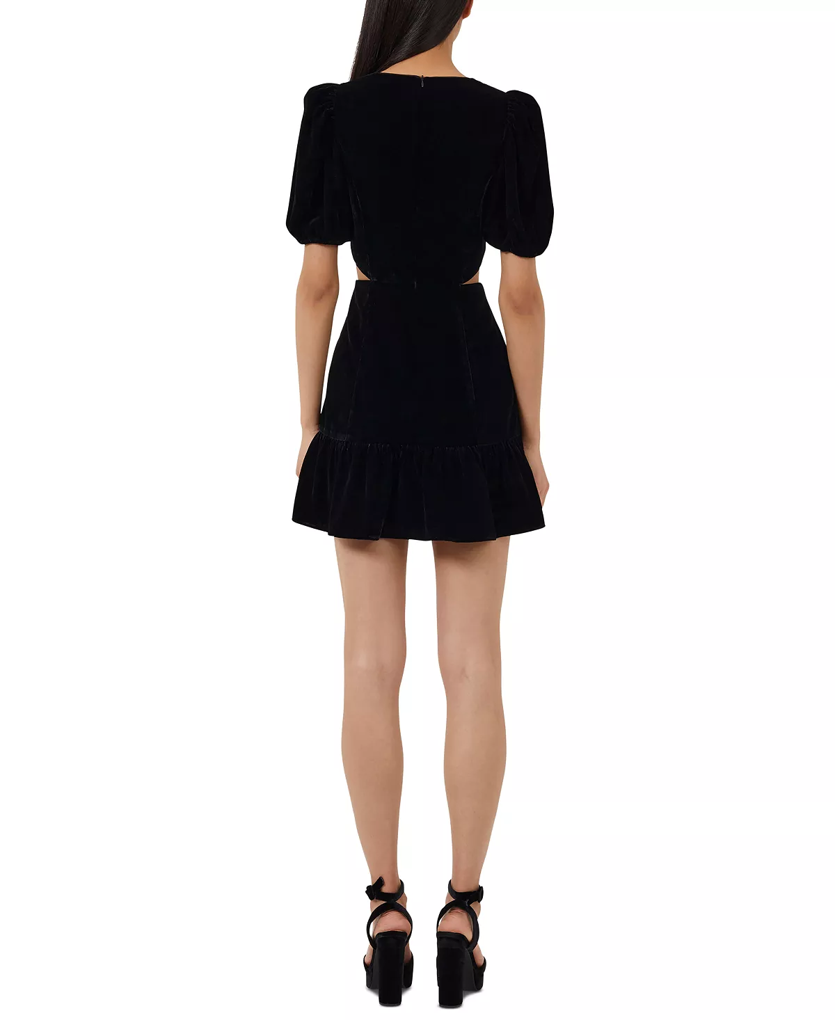 French Connection Women's Ilvana Anglaise Eyelet Cutout Velvet Fit & Flare Dress 2 French Connection Women's Ilvana Anglaise Eyelet Cutout Velvet Fit & Flare Dress - Image 2