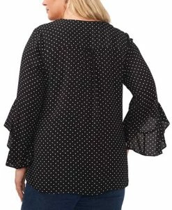 Vince Camuto Plus Size Flutter-Sleeve Crossover Top -Anne Klein Sales Store 23149677 fpx