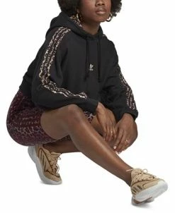 ADIDAS Women's Animal-Trim Logo-Print Cotton Hoodie -Anne Klein Sales Store 23149789 fpx