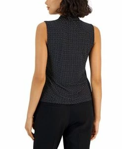 Anne Klein Women's Triple-Pleat Sleeveless V-Neck Blouse -Anne Klein Sales Store 23151143 fpx