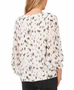 Vince Camuto Women's Printed Blouson-Sleeve Blouse -Anne Klein Sales Store 23186079 fpx